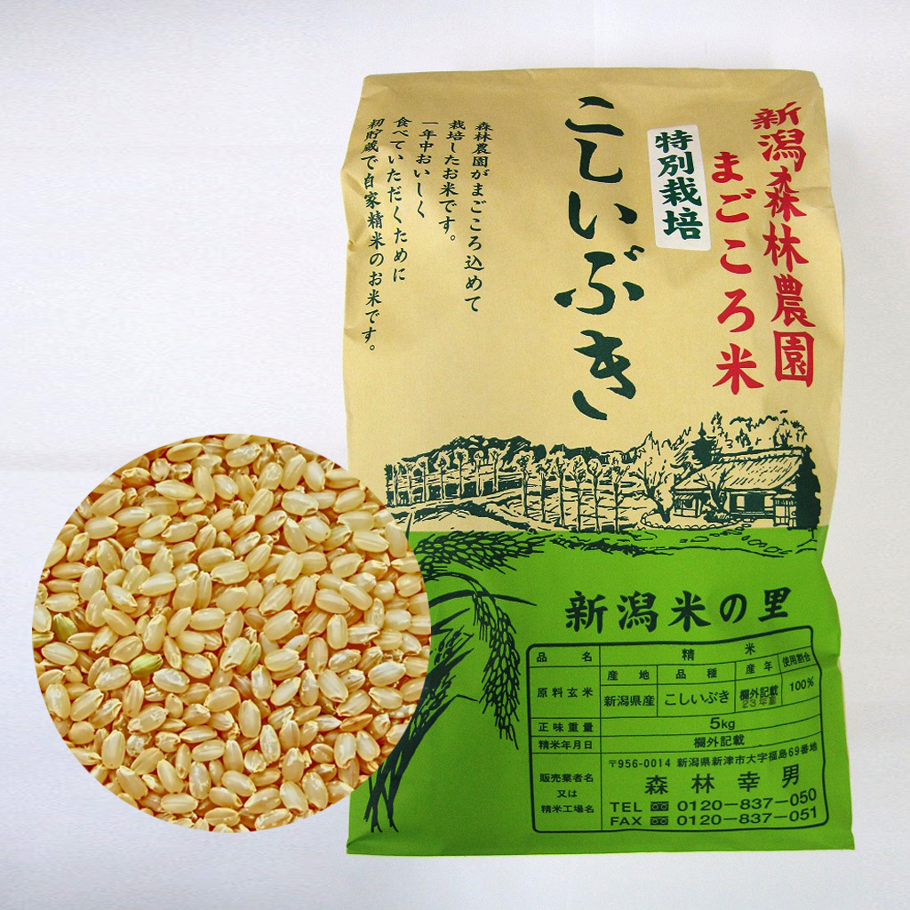 精米済み 20キロ 新潟県産こしいぶき 特別栽培米 4年産 低温冷蔵 通販